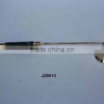 Polished Brass Candle Snuffer With Resin Handle in Black Colour