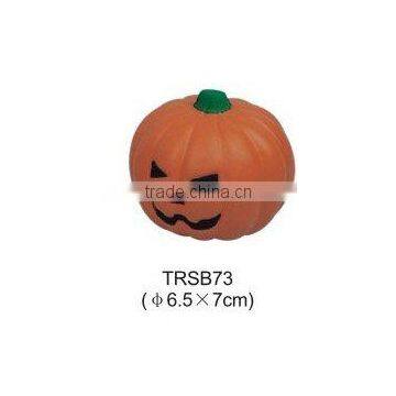 PU stress pumpkin/anti stress halloween pumpkin/pumpkin shape PU squeeze ball