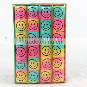 hot sale colorful magic rainbow spring with printed smile kids educational toys/ plastic rainbow circle