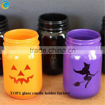 Special designs container candles for holloween holidays