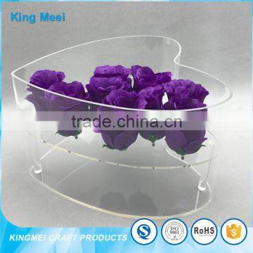 Heart Shape High Quality Gift Acrylic Storage Rose Box photo-4