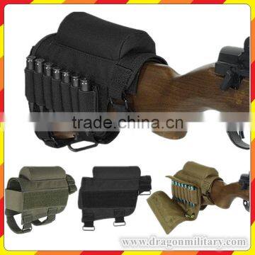Adjustable Tactical Buttstock Shell Holder Cheek Rest Pouch Holder Pack With Ammo Carrier Case photo-2