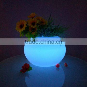 Infrared remote control PE plastic display led flower pots