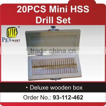 20pcs mini HSS drill set