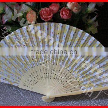 Bamboo Fabric Folding Fan for Women photo-2