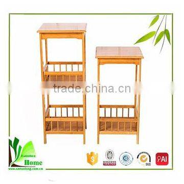 Easily Carry Natural Bamboo Corner Wall Shelf