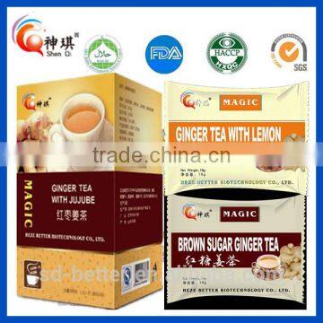 FDA Approved instant ginger tea, herbal ginger tea, ginger tea with drink