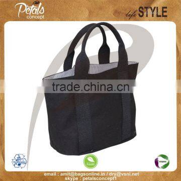 12 Oz Dyed Canvas Hand Bag With Web Handles & With Stripe Lining Inside the Bag photo-3