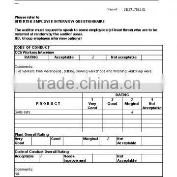 WOOLWORTHS (PTY) LTD FACTORY EVALUATION REPORT