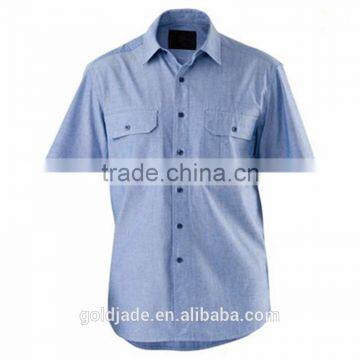 Custom Men Work Shirts Wholesale Mens Cotton Short Sleeve Shirts for Men Workwear photo-4