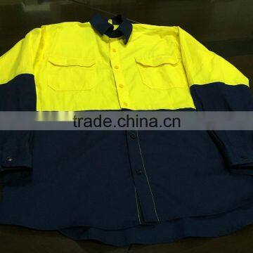 Manufacturer Custom Short Sleeves 100% Cotton Safety Work Shirts Hi Vis Shirts photo-3