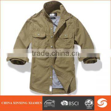 Hot Sale Heavy Washed Pure Cotton mens casual shirt 2014 new style