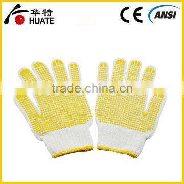 CE Standard Working Gloves,safety Pvc Dotted Cotton Gloves photo-2
