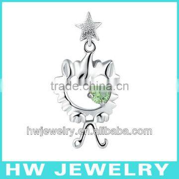 15382 silver lion pendant