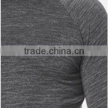 Mens Performance Long Sleeve Top Lightweight Cool Dri-Fit Raglan Sleeve T-Shirt Blank Heather Grey Sports T Shirt Wholesale