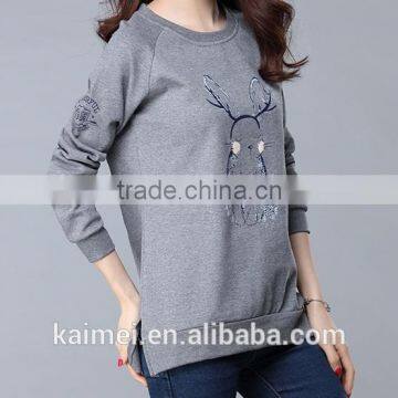 Eco-friendly Quick Dry Hot Design Factory Produced Best-selling High Quality Cvc Printed Sweatshirt CVC(80/20) photo-4