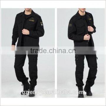 High Quality Black Army Dress Working Suit Combat Uniform