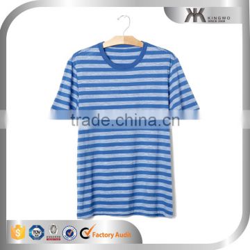 2016 Wholesale dri fit extended knited men's striped tee t shirt