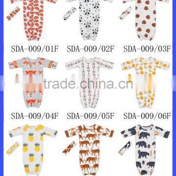 Wholesale 100% Cotton Kids 2pcs Sets Cute Animal Pattern Printed Baby Sleeping Bag With Headband photo-4