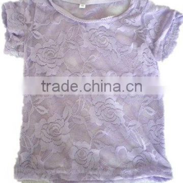 Wholesale Baby girl Lace Shirt With Ruffle baby shirt lace shirt lace top