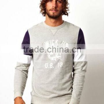 newest O-neckline banded sleeves rib knit cuffs and hem t shirt