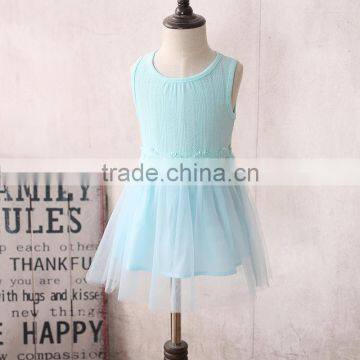Modern Summer Lace Baby Girl Birthday Vest Dress photo-2