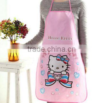 Cute Korean Version of Fashion Waterproof Anti - Oil Adult Sleeveless Hooded Cartoon Kitchen Aprons Advertising Aprons photo-4