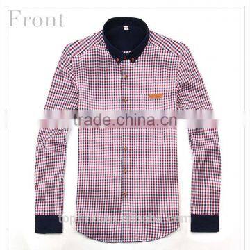 Trendy New Model Pattern 100% Cotton Small Check Shirt for Men photo-2