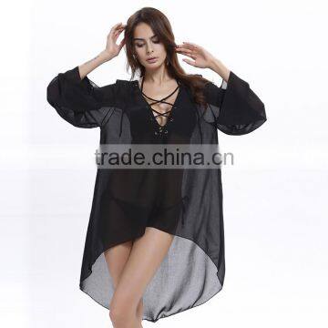 2016 V-Neck Plus Size Sex Girls And Women Beach Dress Patterns Free
