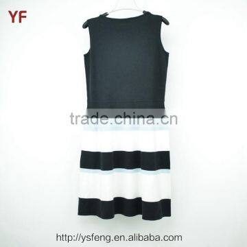 Stripe Elegant Long Custom Fashion Latest Dress Designs photo-2