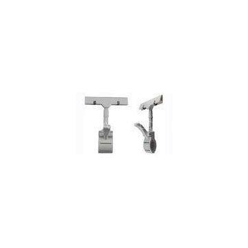 ABS Stanchion Price Tag Holder Clip , White Promotional Thumb Clips