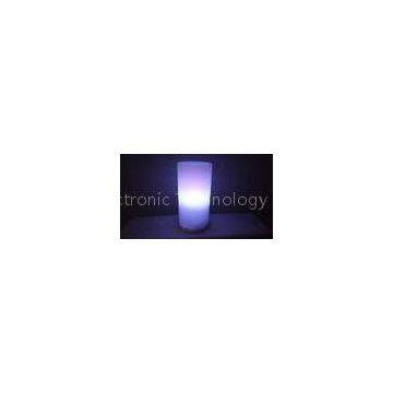 flameless flickering light pink LED Pillar Candles , battery pillar candles