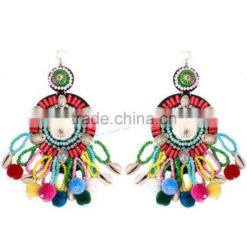 chinese supplier Zinc Alloy beaded Drop Earring latest fashion earring