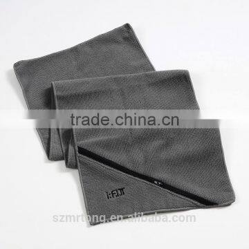 High Quality Microfiber Fitness Towel Sports Towel Gym Towel With Zip Pocket photo-3