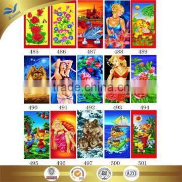 cheap wholesale microfiber reactive printed beach towel sexy princess and wolf printed towel china supplier