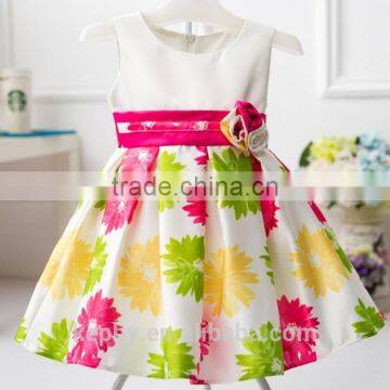 2017 summer hot sell cute roses printing dress