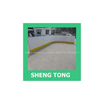 HDPE synthetic ice rink hockey dasher board/ice hot sale puck shooting sheet/rink fence manufacturer