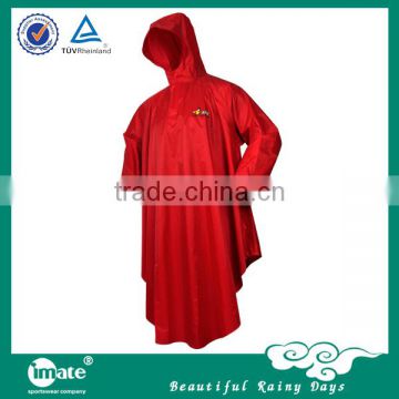 New arrival red plastic rain poncho