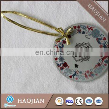 Christmas sublimation coating glass ornament, round shape