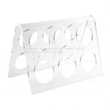 Clear Wine Rack V-Shaped Wine Display Wine Holder