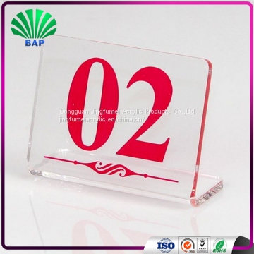 Manufacture Restaurant Queuing Number Plate Clear Number Plate Serving Table Number Stand