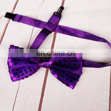 Christmas Large Sequin Flashing Bow Tie photo-5