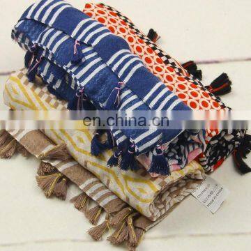 new style woman fashion stripe print scarf online wholesale