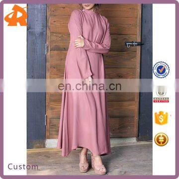 factory price pink new design modern abaya,islamic clothing dubai abaya with side invisible zipper