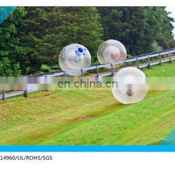 hot sale climbing zorb ball for Pasture , crazy grass inflatable zorb ball track