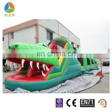 gator inflatable tunnel, gator inflatable obstacle for kids