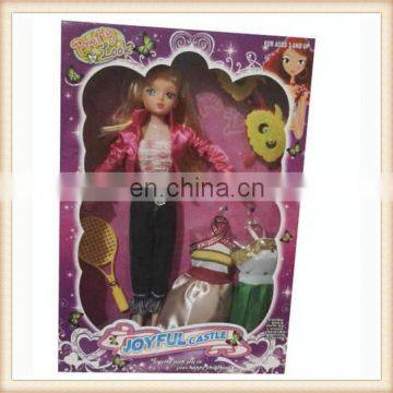 11" plastic toy girl doll accessories set