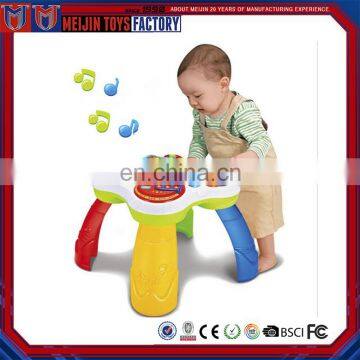Interesting battery power kids plastic study music learning table