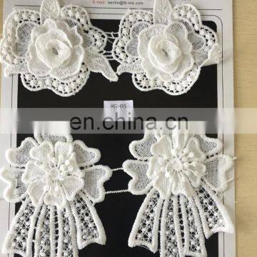 New Arrival White 3d Flower Lace Trim for Dress and Decoration photo-5