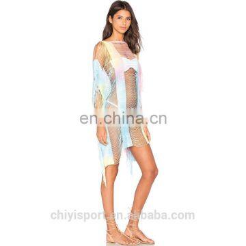 See-through Beach Overalls Swimsuits Models Transparent Beachwear for Sexy Mature Women photo-2